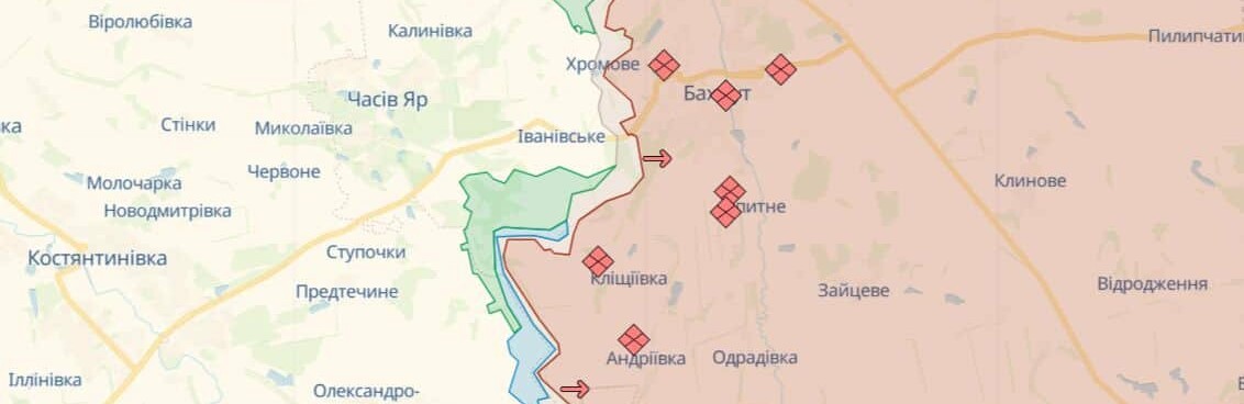 В районі Бахмуту ЗСУ знову продвинулись до 1,2 кілометрів