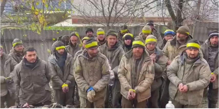 «Кидають одразу на передок»: на Луганщині ЗСУ здалася в полон група мобілізованих росіян з Москви, - ВІДЕО