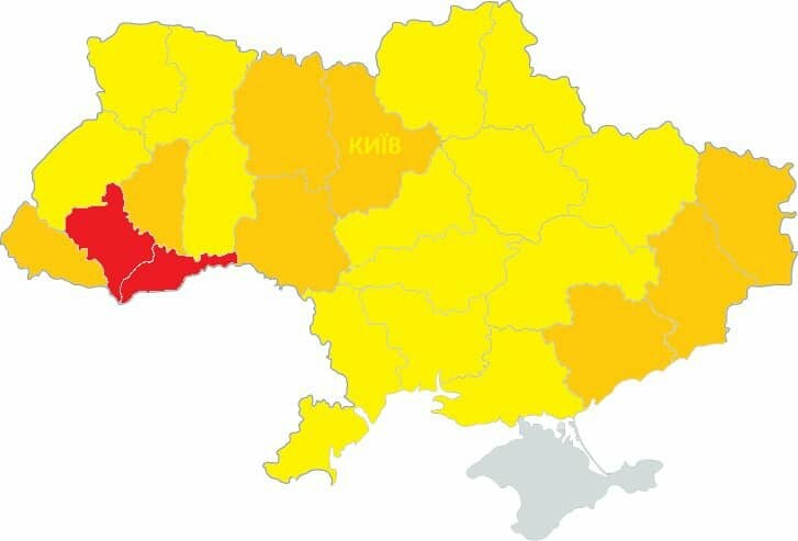 Донецкая и Луганская области могут быть переведены в «красную зону» карантина